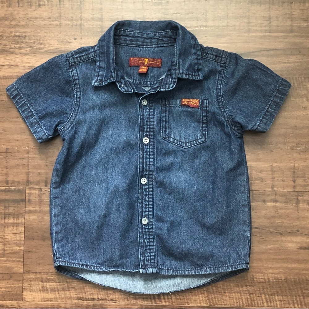 7 for All Mankind Denim Button Up